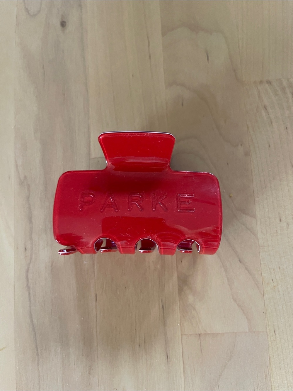 Red Parke hair clip